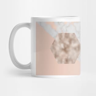 Soft rose gold hexagonal Mug